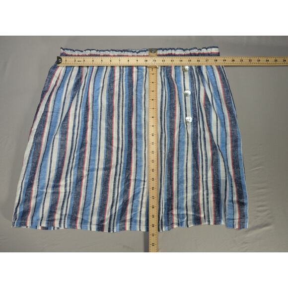 Ruby Rd Woman Skort 16W Striped Linen Blend Pull On Lined Stretch Plus Size - Picture 6 of 9